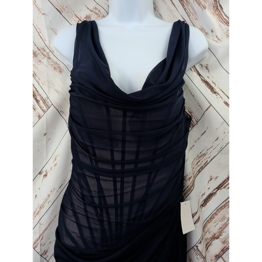Ladivine CD387 - Versatile Neckline Ruched Evening Gown - Picture 3 of 13